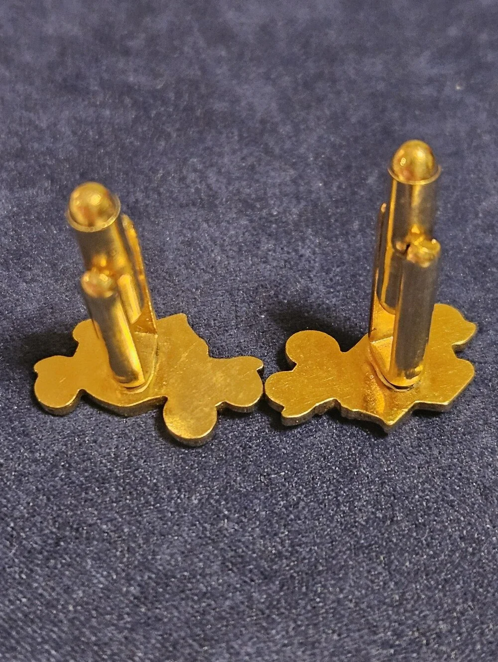 Vintage Model T Car Cufflinks Gold Tone Mid Century 3/4